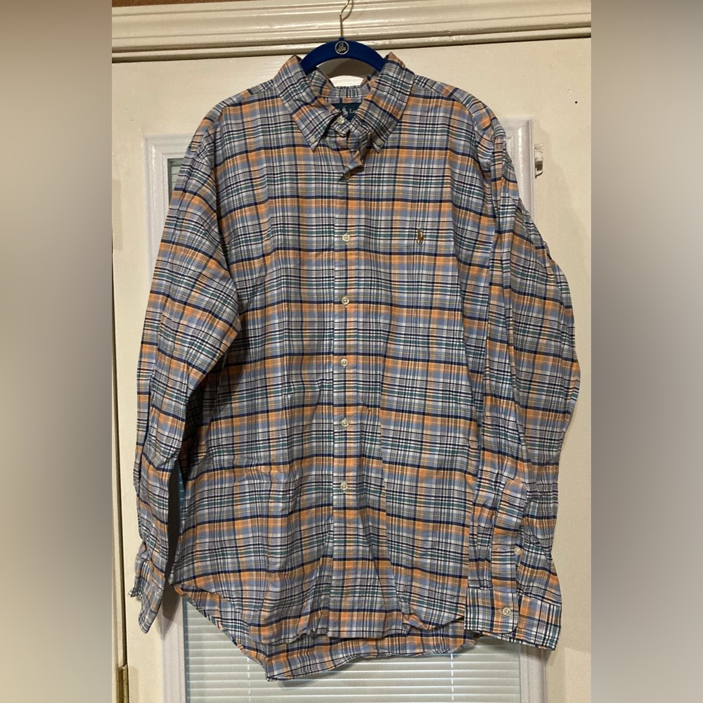 Men’s plaid Ralph Lauren long sleeve shirt